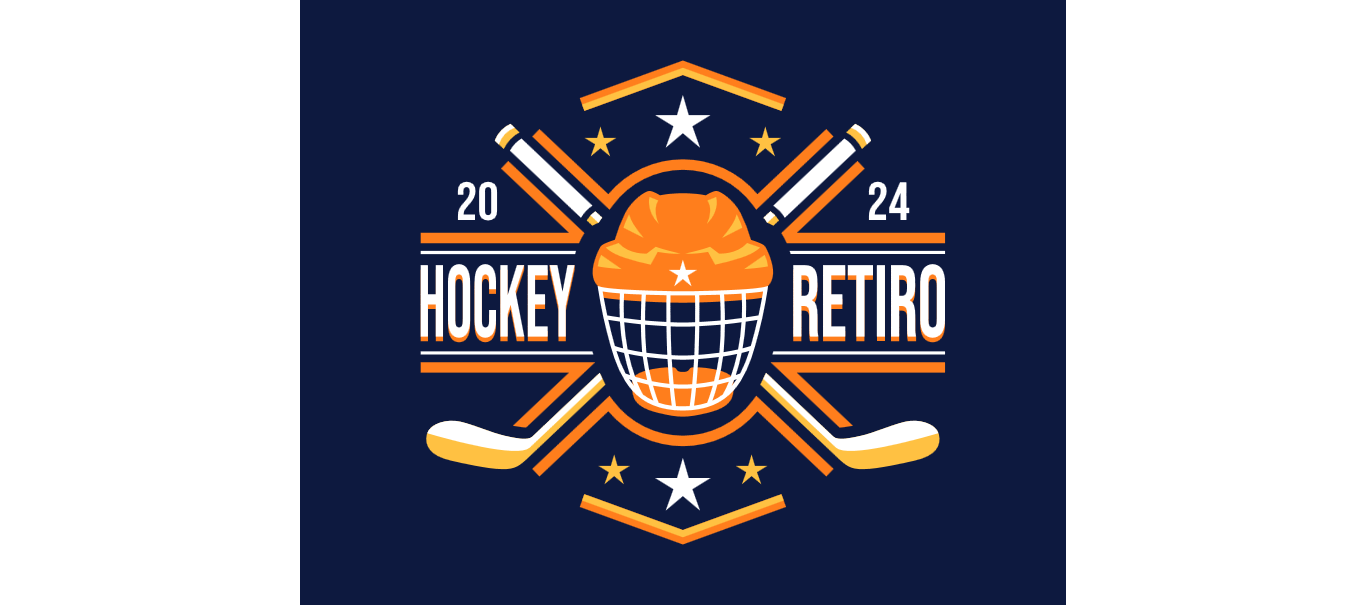 logo hockey retiro fondo azul